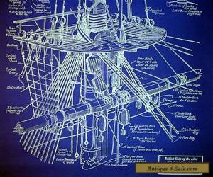 Item Sailing Ship Mast & Rigging Blueprint Plan Drawing 20"x24" (012) for Sale