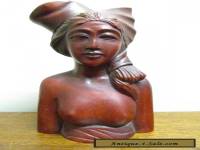 Vintage antique Balinese Woman carved nude sculpture 2    