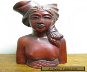 Vintage antique Balinese Woman carved nude sculpture 2     for Sale