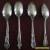 Four Different Sterling Silver Tea Spoons for Sale