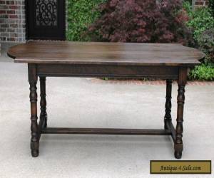 Item Antique French Dark Oak Farm Farmhouse Dining Table Desk Library Table LARGE for Sale