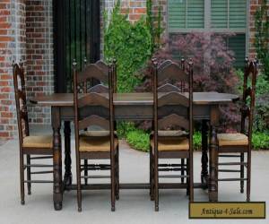 Item Antique French Dark Oak Farm Farmhouse Dining Table Desk Library Table LARGE for Sale