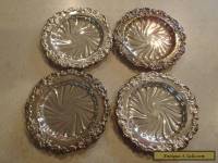 Wallace Baroque Silverplate Coaster Set of 4 743