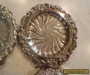 Item Wallace Baroque Silverplate Coaster Set of 4 743 for Sale