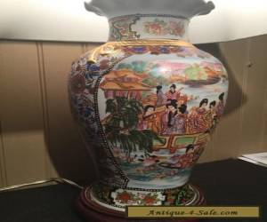 Item Antique Chinese Hand Painted Porcelain Lamp for Sale