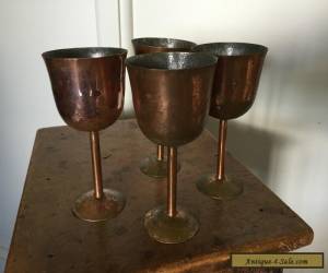 Vintage Berczi Copper Goblets  circa 1963 Studio Art 6 for Sale