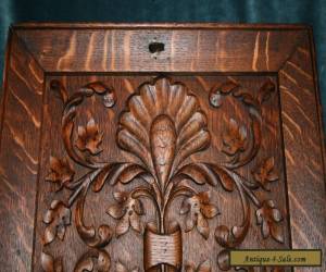 Item Exceptional 19th Century Carved Tiger Oak Cabinet Panel for Sale