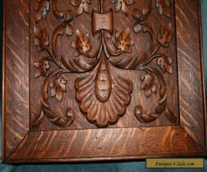 Item Exceptional 19th Century Carved Tiger Oak Cabinet Panel for Sale