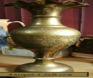 Item LARGE VINTAGE SOLID BRASS "VASE/URN SET OF 2" VERY HEAVY for Sale