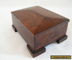 Item UNUSUAL ART DECO OAK BIBLE BOX BIBLE PROVERBES for Sale