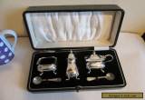 silverplated cruet set in original box c1900? for Sale