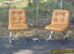 Pair of Mid Century Modern Barcelona Style Side Accent Chairs Baughman Style for Sale