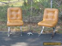 Pair of Mid Century Modern Barcelona Style Side Accent Chairs Baughman Style