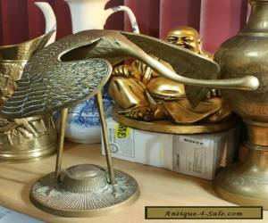 Item VINTAGE LARGE SOLID BRASS "PAIR OF BIRDS" VERY HEAVY for Sale