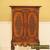 F39874: Vintage 1920 s Carved 2 Door Walnut Bar Cabinet for Sale