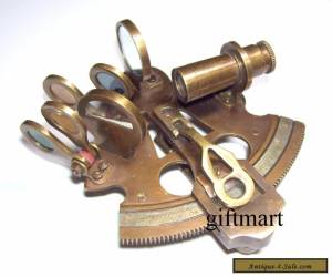 Item Solid Brass Antique Vintage Nautical Maritime Marine Gift Sextant 3" for Sale