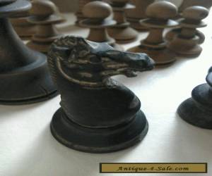 Item ANTIQUE WOODEN CHESS SET for Sale