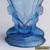 WALTHER & SOHNE "WINDSOR" ART DECO VASE CLEAR FROSTED BLUE LADIES HOLDING HANDS for Sale