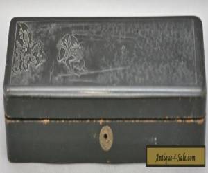 Item Fantastic Antique Japanese Lacquer Wooden Box w/Embossed Design Circa 1800s for Sale