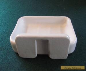 Item VTG WHITE PORCELAIN WALL MOUNT SOAP DISH for Sale