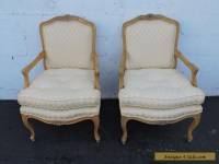 Pair of Large Vintage French Carved Living Room Side by Side Chairs 7575