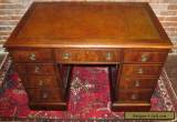 19TH CENTURY GEORGIAN STYLE MAHOGANY PARTNERS DESK WITH LEATHER TOP for Sale