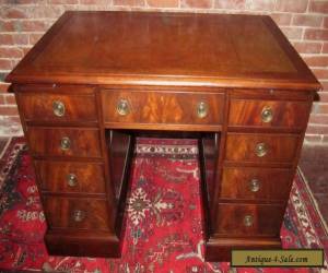 Item 19TH CENTURY GEORGIAN STYLE MAHOGANY PARTNERS DESK WITH LEATHER TOP for Sale