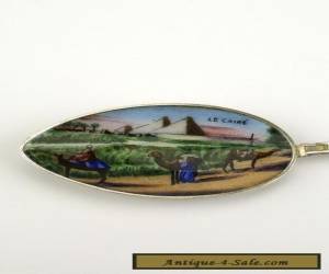 Item A Silver and Enamel Egyptian Cairo  Egypt Souvenir Spoon 1930's for Sale