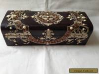 antique wooden jewelry gloves box