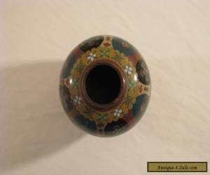 Item Antique Japanese Cloisonne Vase with Phoenixes and Goldstone for Sale