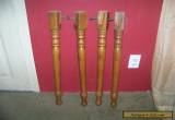 Set of 4 Vintage Solid Wood Kitchen Dining Harvest Table Legs~ Salvaged Parts for Sale