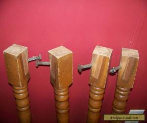 Item Set of 4 Vintage Solid Wood Kitchen Dining Harvest Table Legs~ Salvaged Parts for Sale