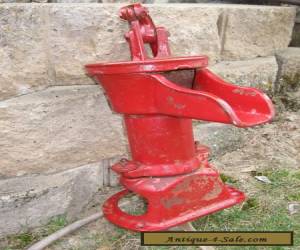 Item Vintage Cast Iron RED JACKET Hand WATER PUMP  for Sale