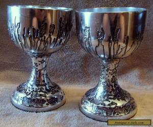 DON SHEIL 2 LARGE GOBLETS - STALAGMITE PATTERN - SIGNED PIECES for Sale