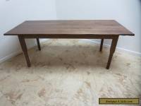 Antique Primitive Oak Country Farm Work Jenny Lynn  Dining Table 