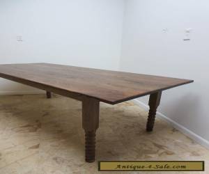 Item Antique Primitive Oak Country Farm Work Jenny Lynn  Dining Table  for Sale