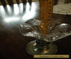 Item ANTIQUE VICTORIAN SILVER PLATE BUD VASE RUFFLED GLASS INSERT FORBES SILVER CO. for Sale