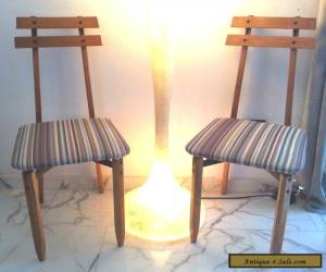 STUNNING  Mid Century Modern Pair of Danish Wood Chairs Style Era Design  for Sale