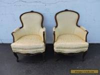 Pair of Large French Carved Living Room Side by Side Chairs 7477