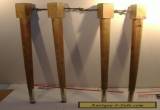 4 Vintage Mid Century Modern Wooden Pencil Tapered Table legs salvage 29" for Sale