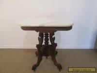 1 Antique Victorian Marble Top Lamp Table Stand