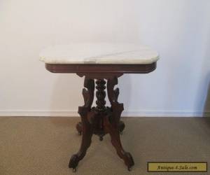 1 Antique Victorian Marble Top Lamp Table Stand for Sale