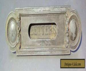 Antique cast iron letter mail slot, fancy for Sale