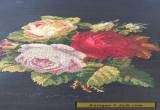 ANTIQUE VINTAGE NEEDLEPOINT TAPESTRY HAND MADE ROSES very ATTRACTIVE! for Sale