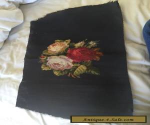 Item ANTIQUE VINTAGE NEEDLEPOINT TAPESTRY HAND MADE ROSES very ATTRACTIVE! for Sale