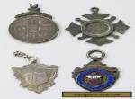 4x Antique/Vintage Sterling Silver 1887-1930 Medals/Fobs  for Sale