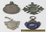 4x Antique/Vintage Sterling Silver 1887-1930 Medals/Fobs  for Sale