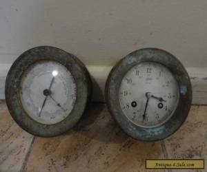 Antique/vintage schatz ships clock and barometer for Sale