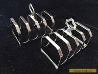 sterling silver pair of toast racks