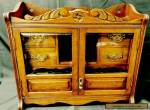 STUNNING EDWARDIAN ANTIQUE ENGLISH OAK SMOKERS CABINET WITH GLAZED DOORS C1900 for Sale